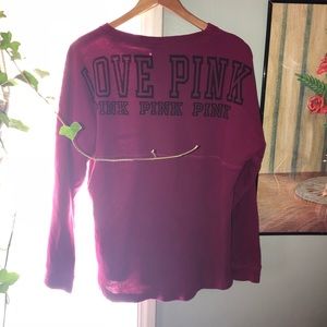 purple/maroon PINK crew neck